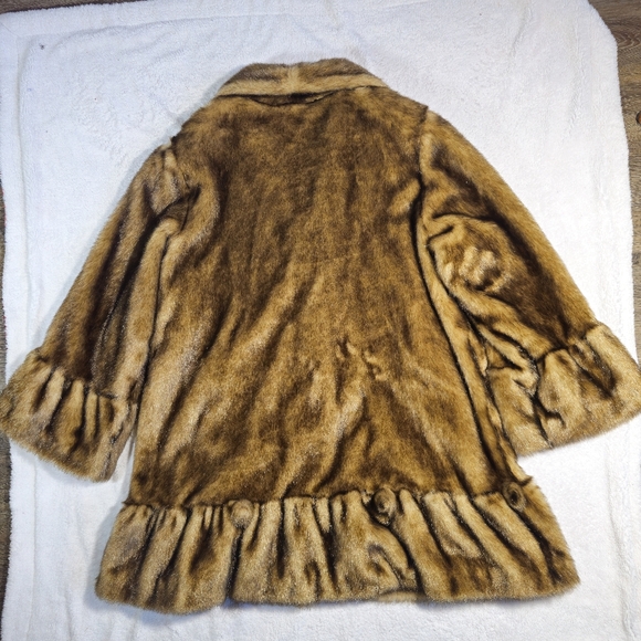 Pamela McCoy Brown Faux Fur Coat Size XL - Picture 5 of 11